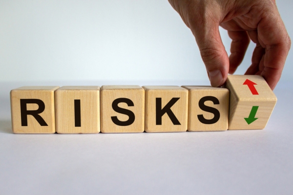 risks written using wooden letter cubes depicting DIY electrical work