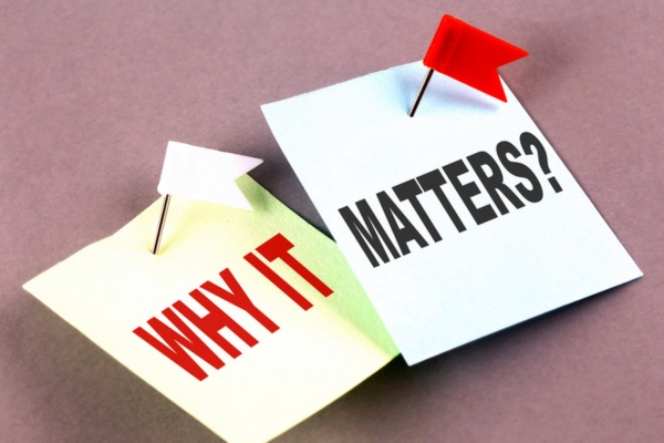 why it matters written on sticky note pinned on a surface depicting fuel oil filter replacements